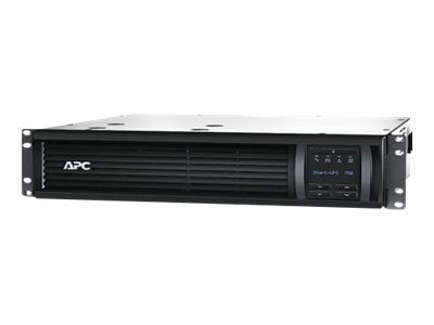 APC Smart-UPS 750VA LCD RM - UPS (kan monteres i rack) - AC 230 V - 500 watt - 750 VA - Ethernet, RS-232, USB - utgangskontakter: 6 - 2U - svart - ...