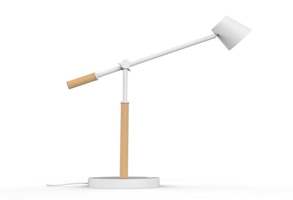 Unilux Vicky bordslampa vit/trä
