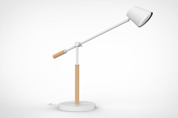 Unilux Vicky bordslampa vit/trä