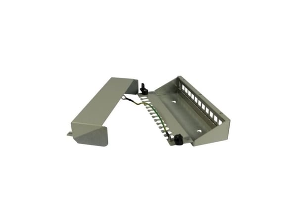 KeystoneModulträger patchpanel för 12x TP-modul utanpåliggande metall ljusgrå Synergy 21