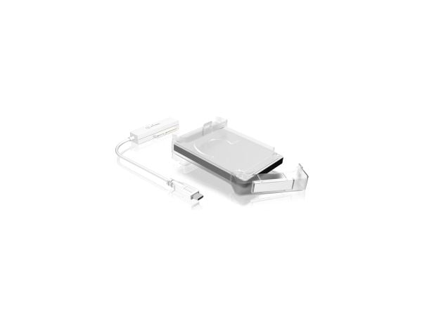 ICY BOX IB-AC703-C - Lagringspakke - 2,5" - SATA 6Gb/s - USB 3.0 - hvit