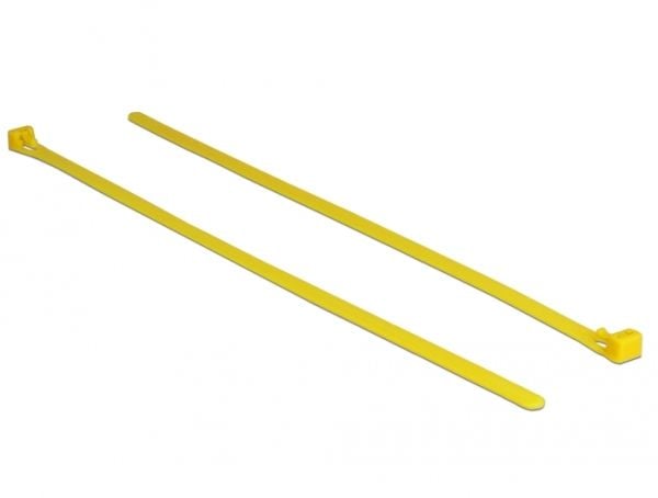 DeLOCK 18761, Avattava johdinside, Nailon, Keltainen, 300 mm, 7,6 mm, 100 kpl