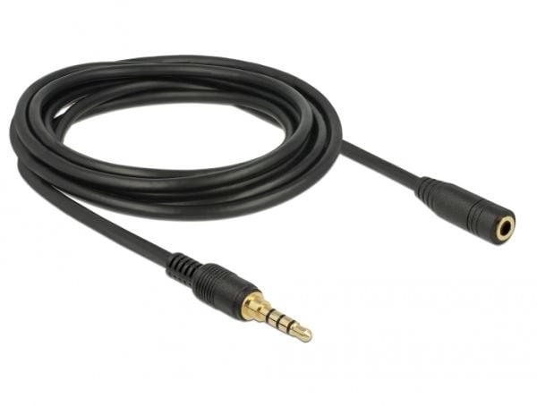 DeLOCK 85633, 3.5mm, Uros, 3.5mm, Uros, 3 m, Musta