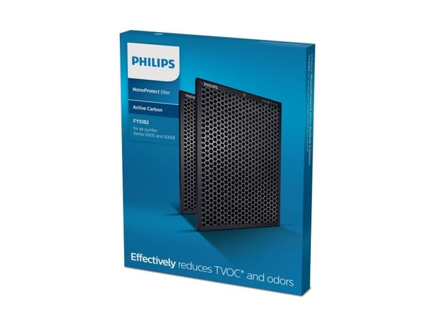 Philips 5000 series Vähentää TVOC-yhdisteitä* Vähentää hajuja Aktiivihiilisuodatin, Ilmanpuhdistimen suodatin, Hiili, Laatikko