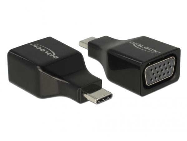Delock - Extern videoadapter - USB-C - VGA - svart