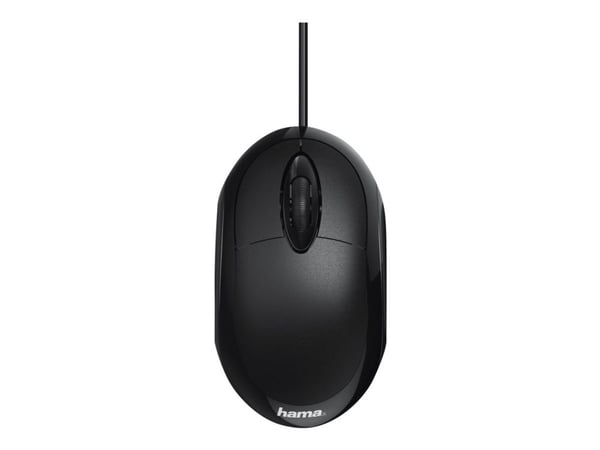 Hama MC-100 - Mus - optisk - 3 knapper - kablet - USB - svart