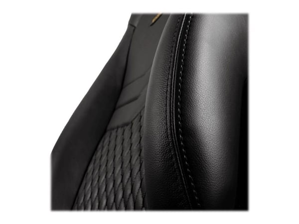 Noblechairs ICON - Stol - armlener - T-formet - tipping - roterende - aluminium, polyuretan, stål, topplærstruktur, nylon/polyetylen - svart