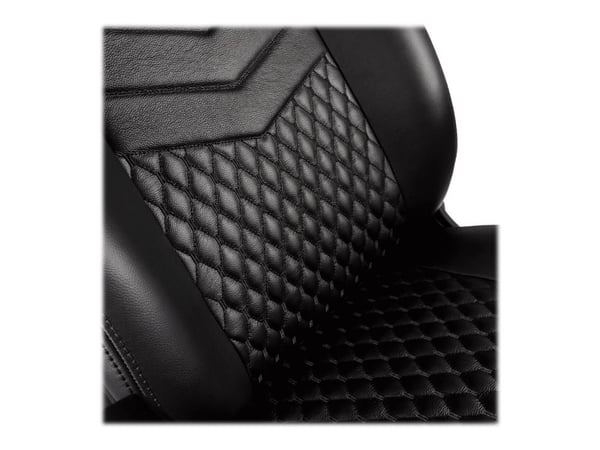 Noblechairs ICON - Stol - armlener - T-formet - tipping - roterende - aluminium, polyuretan, stål, topplærstruktur, nylon/polyetylen - svart