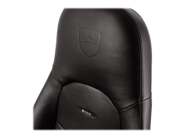 Noblechairs ICON - Stol - armlener - T-formet - tipping - roterende - aluminium, polyuretan, stål, topplærstruktur, nylon/polyetylen - svart