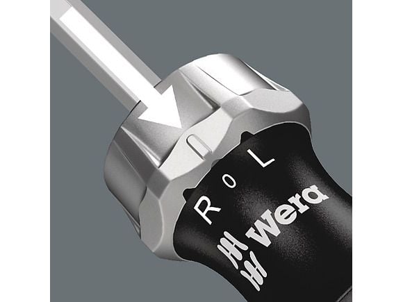 Wera Kraftform Kompakt 27 RA 1 SB - Skruvmejsel med spärrfunktion och bitsats - 6.35 mm