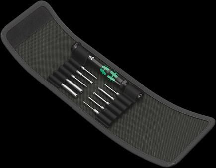 Wera Series Kraftform Micro 11 - Ruuvimeisselin kahva ja bittisarja - 11 kpl - taitettavassa pussissa