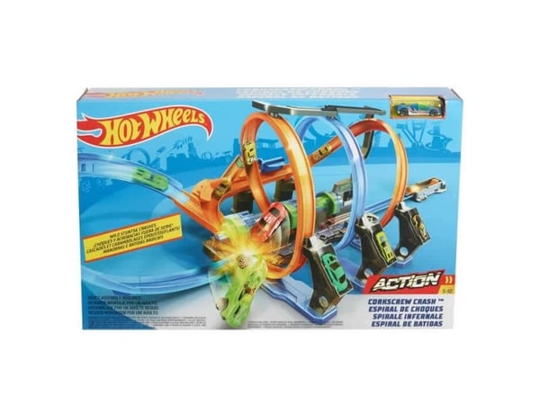 Hot Wheels Corkscrew Crash Track Set