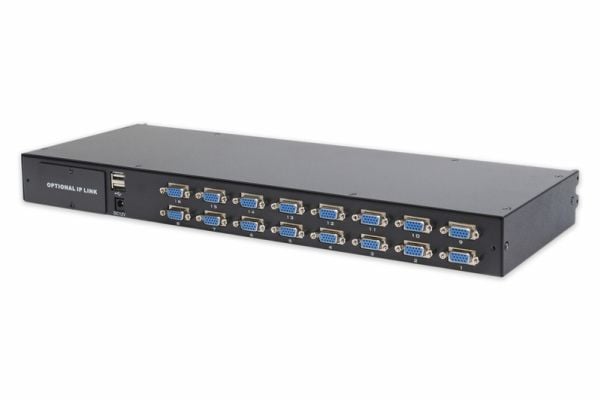 DIGITUS Professional DS-72214 - KVM-svitsj - 16 x KVM port(s) - rackmonterbar