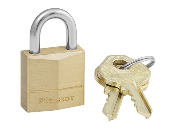 MASTER LOCK 120EURD, Luggage key lock, Alle merker, Messing, Messing, Sølv, Stål, Ryggsekk, Stresskoffert, Duffelbag, Laptop bag, Koffert, Sportsbag