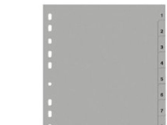 DURABLE - Inndeler - 10 deler - fortrykt: 1-10 - for A4 (210 x 297 mm) - med fliker - grå