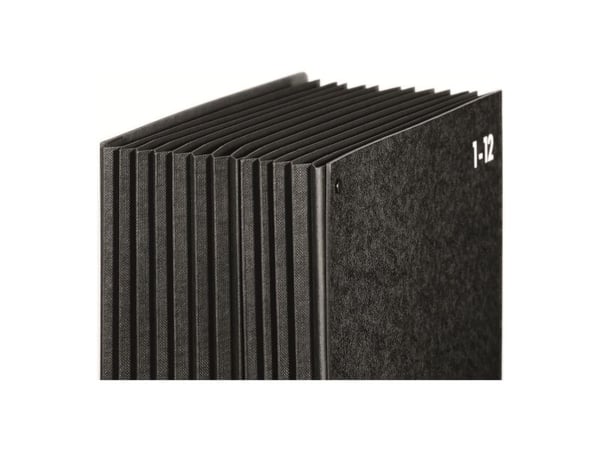 PAGNA Desk Folder Classic 12 lokeroa 1-12/Jan-Dec musta