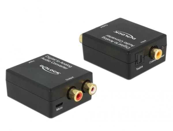 Delock - Lydomformer fra digital til analog - svart
