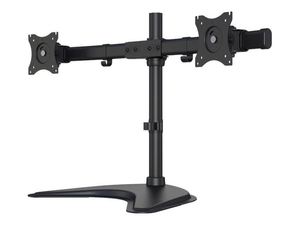 Multibrackets M Deskstand Basic Dual - Monteringssett (skrivebordsmontering) - for 2 LCD-skjermer - stål, høyverdig aluminium - svart - skjermstørr...