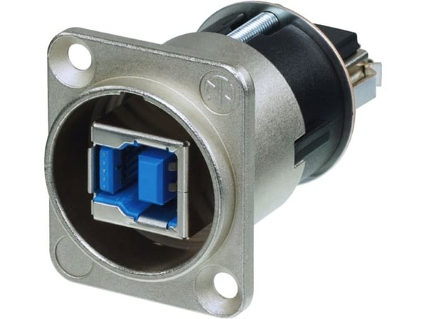 Neutrik NAUSB3, USB 3.0 Type A, USB 3.0 Type B, Svart, Metallisk