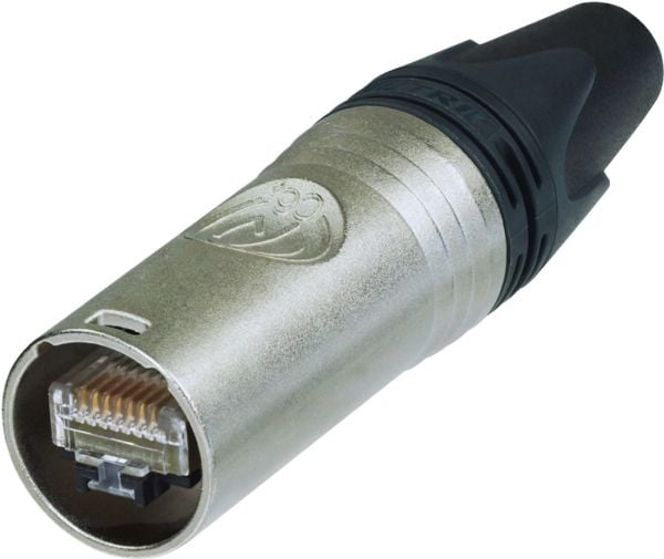 Neutrik NE8MX6-T, RJ-45, aluminium, svart, Cat6a, gull, 1000 V, 1,5 A