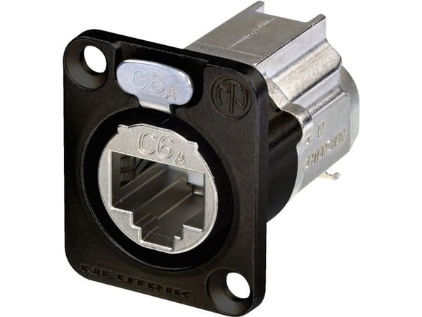 Neutrik NE8FDX-Y6-B RJ45 dataliitin etherCON D-sarja NE8FDX-Y6-B Liitäntä, suora Napaisuus: 8P8C Musta 1 kpl