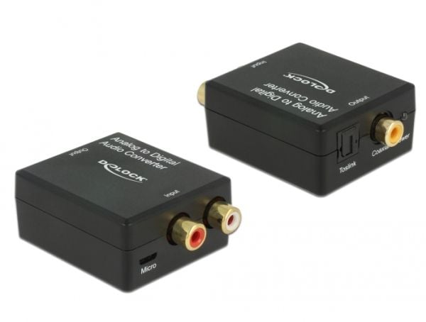 Delock - Konverter fra analog- til digitallyd - svart