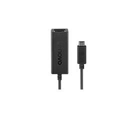 Lenovo USB-C to Ethernet Adapter - Nettverksadapter - USB-C - Gigabit Ethernet x 1 - svart - for ThinkSmart Hub 11H1