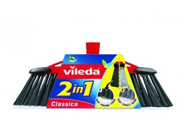 Vileda 141256, Innendørs/utendørs, Grå, Hard bust, Polypropylen (PP), 325 mm, 70 mm