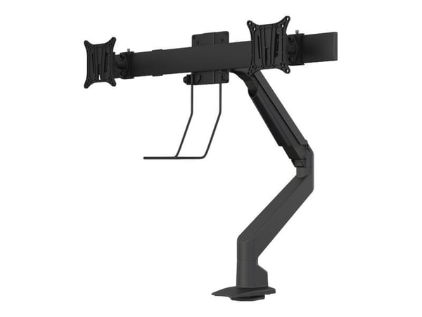 Multibrackets M VESA Gas Lift Arm w. Duo Crossbar 2 - Monteringssats (vridbar arm, bordsfäste, tvärstag) - för 2 LCD-bildskärmar - aluminium - svar...