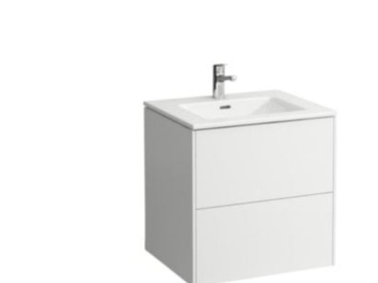Laufen Base møbelpakke 60cm - inkl.pro-s slim HV vask.Med skuffer og hanehul mat hvid
