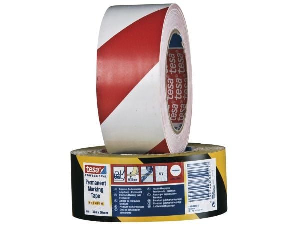 Tesaflex 60760 PV1 - Markeringstape - 50 mm x 33 m - PVC - sort, gul