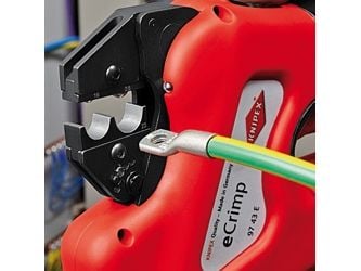 KNIPEX eCrimp-järjestelmäpihdit vaihdettaville puristuslaitteille, 12 V:n jännite