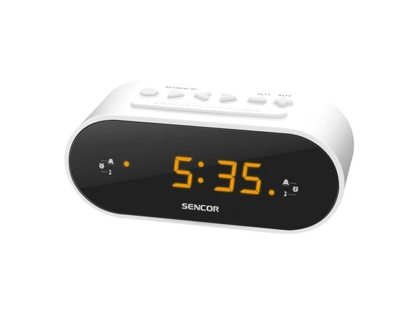 Sencor SRC 1100, Kello, FM, 87,5 - 108 Mhz, LED, 1,52 cm (0.6"), keltainen väri