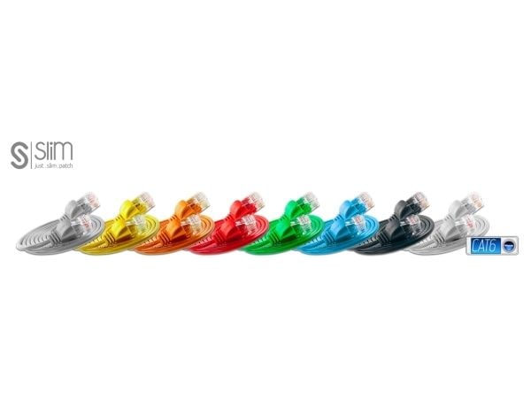 CAT6 light patch kabel rund, U/UTP, Ø 2,8mm, grå