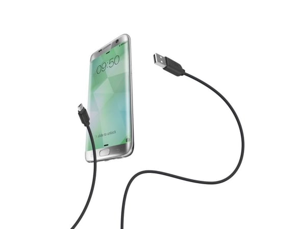 SBS TECABLEMICRO2K, 2 m, USB A, Micro-USB B, USB 2.0, Svart