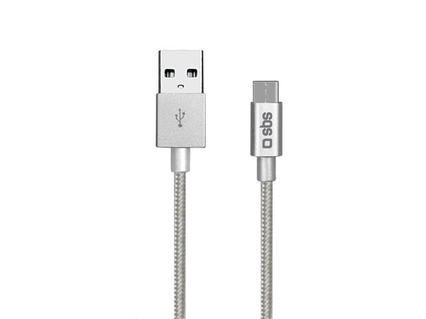 SBS TECABLETC15BS, 1,5 m, USB A, USB C, USB 2.0, Sølv