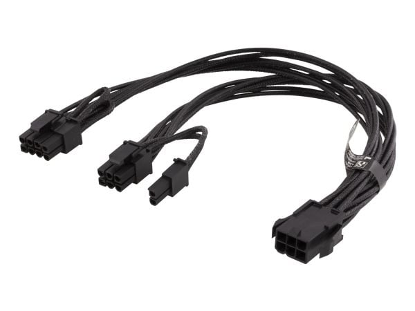 DELTACO SSI-63 - Strøm-splitter - 6-pinninen PCIe-strøm til 8-pinninen PCIe-strøm