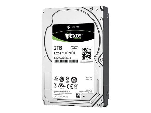 Seagate Exos 7E2000 ST2000NX0273 - Harddisk - 2 TB - intern - 2.5" SFF - SAS 12Gb/s - nearline - 7200 rpm - buffer: 128 MB