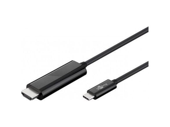 Goobay 77528, 1,8 m, USB Type-C, HDMI, Hankjønn, Hankjønn, USB