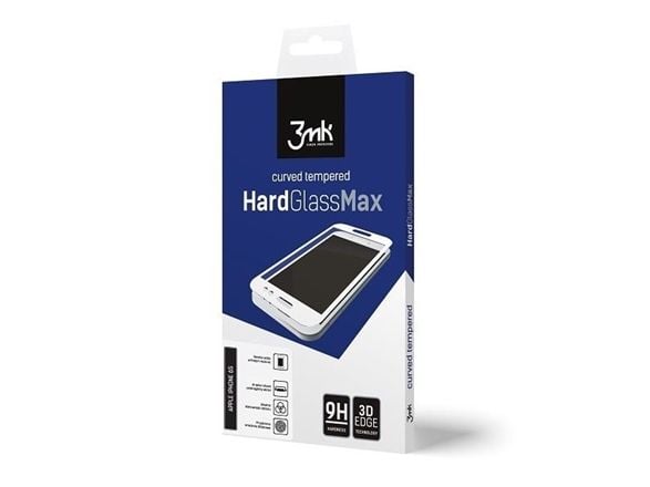 3MK HardGlass Max skjermbeskyttelse, Samsung S7 Edge, buet glass, klar/svart