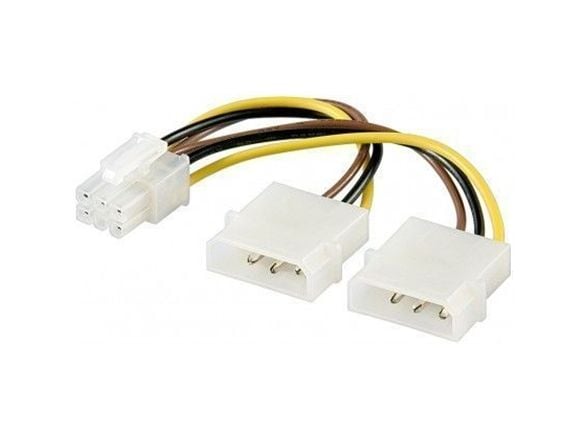 Goobay CAK S-07, 2 x 5,25 M, PCI Express 6p F, Hanstik, Hunstik, Multicolor