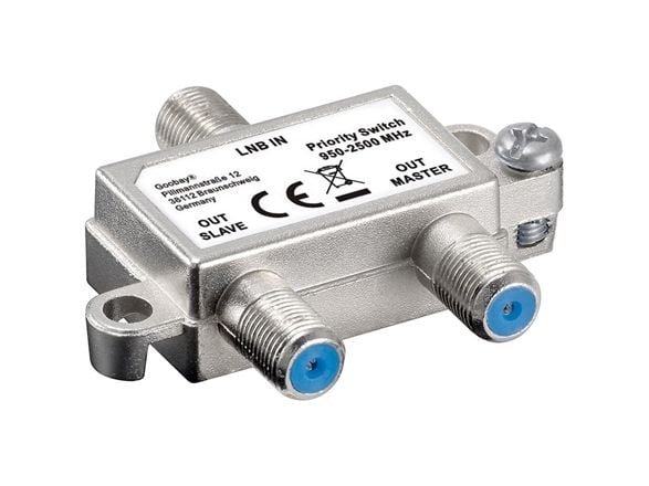 Goobay 51445, Kabelfordeler, 950 - 2400 Mhz, Sølv, Metall, Hunstik/Hunstik, 49,8 mm