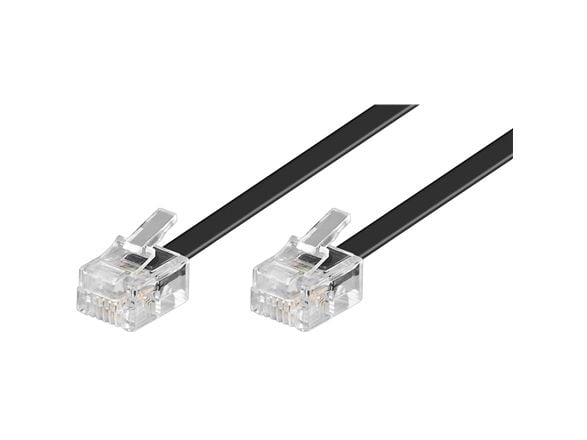 Goobay 50317, 3 m, RJ-11, RJ-11, Sort, Hankjønn, Hankjønn