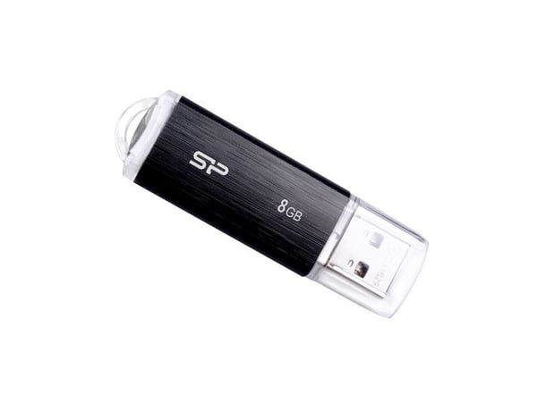 SILICON POWER Ultima U02 - USB-flashstasjon - 8 GB - USB 2.0 - svart