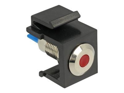 DeLOCK 86464, Keystone LED, Musta, Sininen, Punainen, Ruostumaton teräs, 6 DC, 3 A, 16,3 mm, 27,3 mm