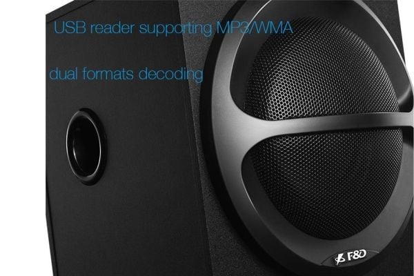 Datorhögtalare Fenda F&amp;D A111X 2.1 multimediahögtalare, 35 W RMS (11 Wx2 + 13 W), 2x4-tums satelliter + 4-tums subwoofer, BT 5.0 / AUX / USB / ...
