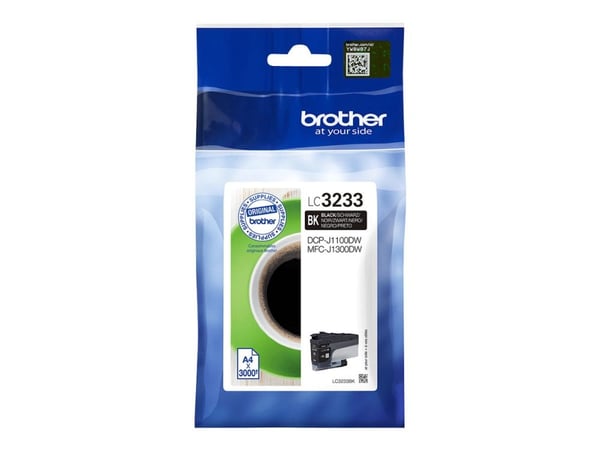 Brother LC3233BK, 3000 sivua, 1 kpl, Kertapakkaus
