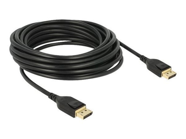 DeLOCK - DisplayPort-kabel - DisplayPort (M) til DisplayPort (M) - DisplayPort 1.4 - 5.0m - 8K-støtte - Svart (85663)