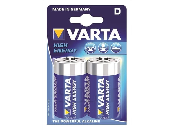 Varta High Energy - Batteri 2 x D - Alkalisk