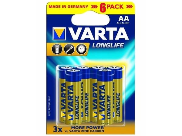 Varta Longlife - Batteri 6 x AA-type - Alkalisk